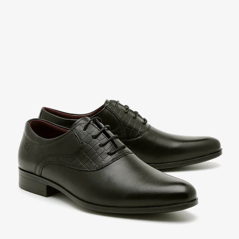 נעלי אלגנט לגברים נעלי חתן 191257 קומפורט שחור