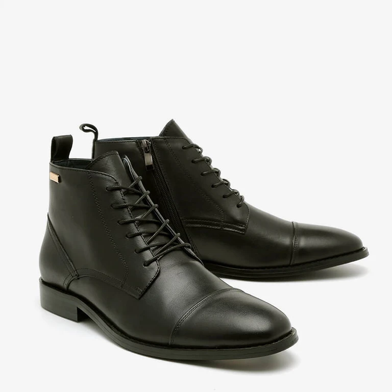 מגף לגבר עור SY18 Big Size שחור