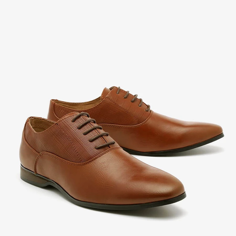 נעלי אלגנט לגברים נעלי חתן 196202 טבק