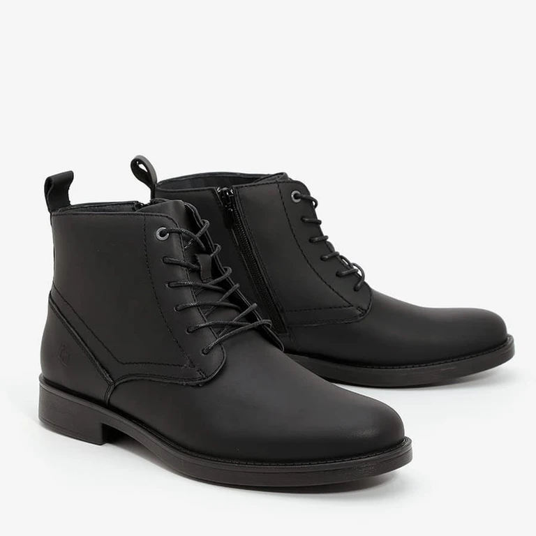 מגף לגבר עור מידה גדולה M20205 שחור