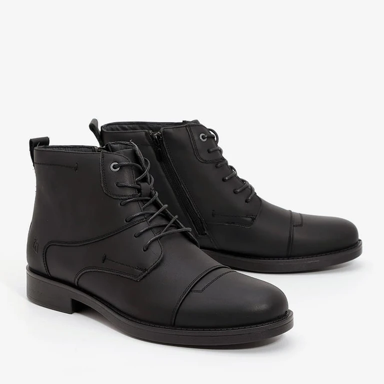 מגף לגבר עור מידה גדולה M20206 שחור