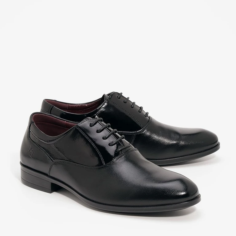 נעלי אלגנט לגברים עור 19229 שחור