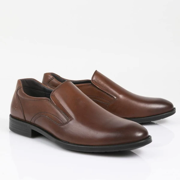 נעלי אלגנט לגברים עור קומפורט מידה גדולה 1822724 טבק