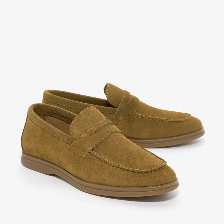 נעלי מוקסין מידה גדולה 1112 טבק