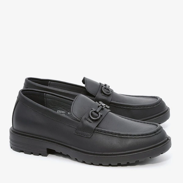 נעלי אלגנט לגברים מוקסין אדריאנו אבזם 232321 שחור